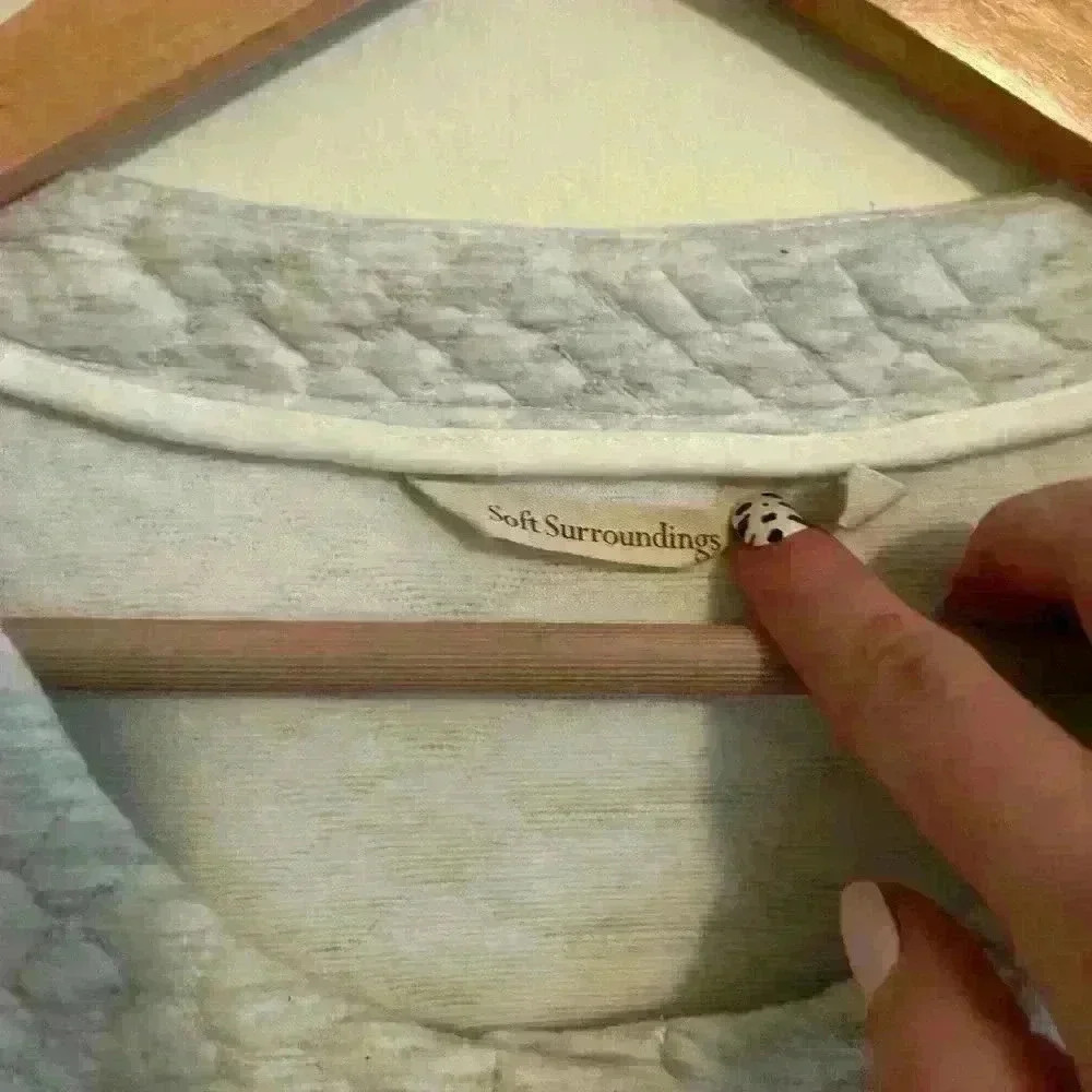 Soft Surroundings Quilted Snap Down Jacket Medium… - image 4